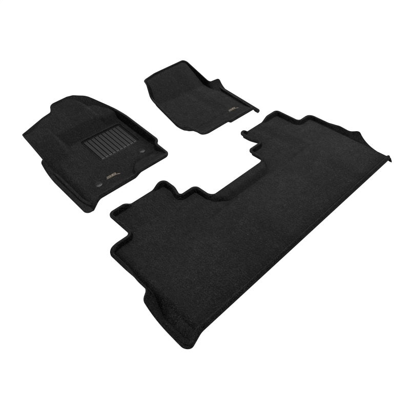 3D Maxpider 17-23 Ford F250 Supercrew With Bench 2nd Row Elegant 1st 2nd Row - Floor Mat Set (Black)