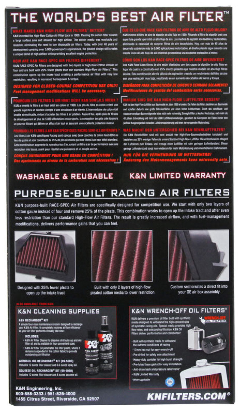 K&N 05-08 Suzuki GSXR 1000 Race Specific Air Filter