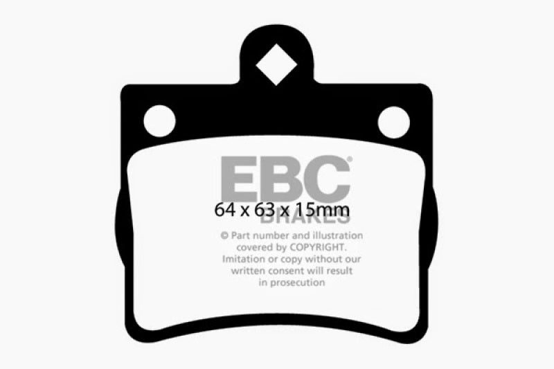 EBC 95-97 Mercedes-Benz C220 (W202) 2.2 (Single Pin Rear) Redstuff Rear Brake Pads