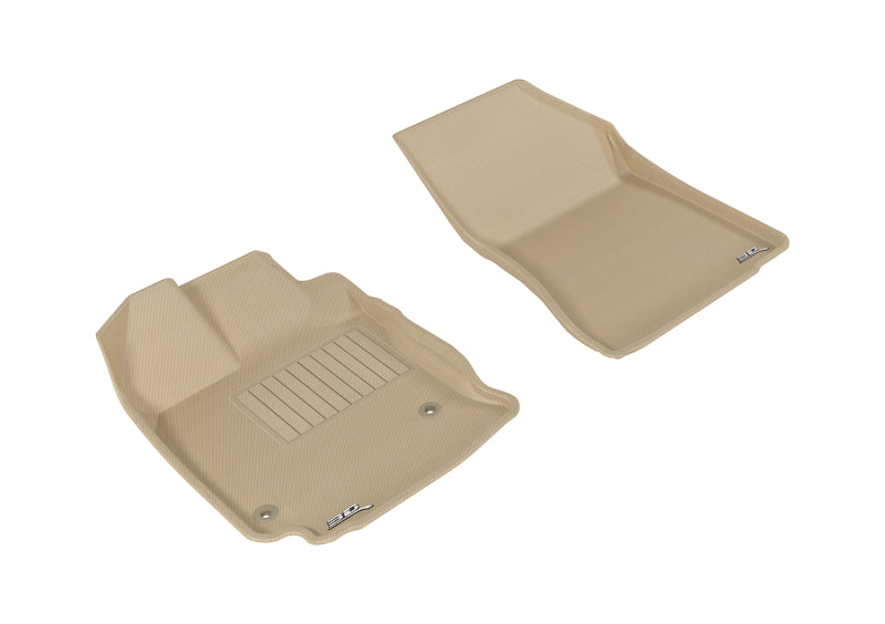 3D MAXpider 2013-2015 Toyota Venza Kagu 1st Row Floormat - Tan