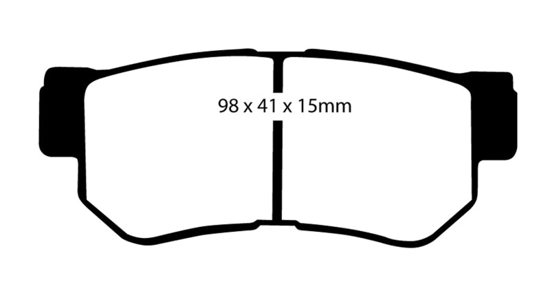 EBC 08-09 Hyundai Azera 3.3 Greenstuff Rear Brake Pads