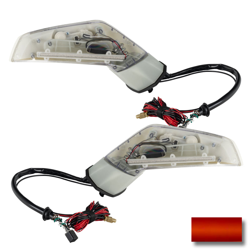 Oracle 05-13 Chevy Corvette C6 XM Concept Side Mirrors - Ghosted - Daytona Sunset Orange (G8F)