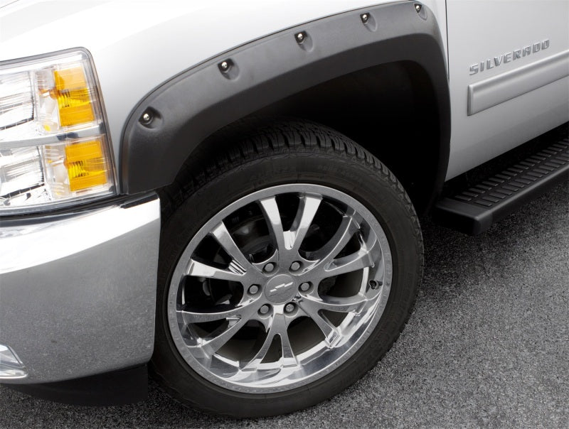 Lund 16-17 Chevy Silverado 1500 RX-Rivet Style Smooth Elite Series Fender Flares - Black (2 Pc.)