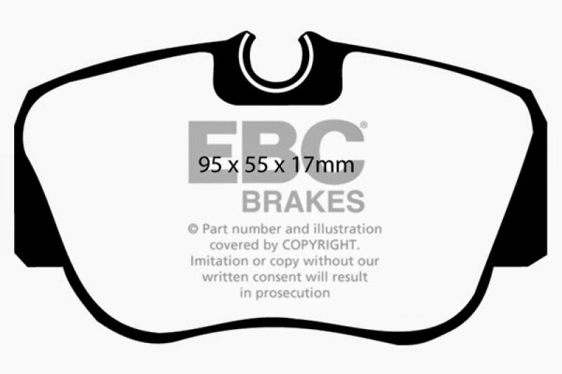 EBC 84-86 Mercedes-Benz 190/190E 2.3 Redstuff Front Brake Pads