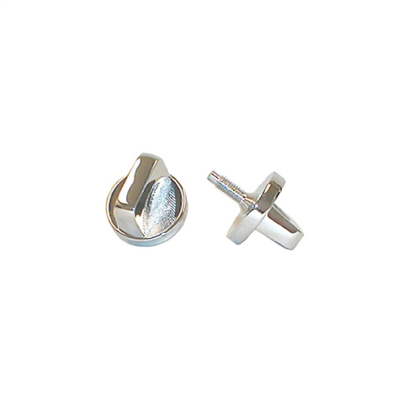 Rugged Ridge Interior Windshield Knob Set Chrome 76-86 Jeep CJ