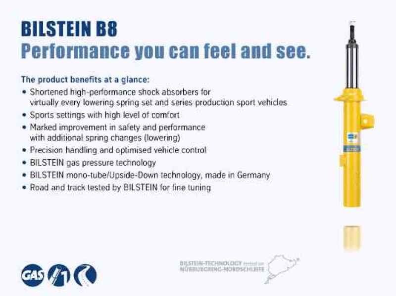 Bilstein B8 (SP) 06-11 Toyota Yaris Front Left Monotube Strut Assembly