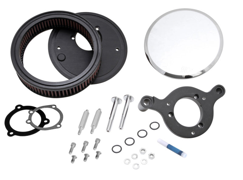 K&N Street Metal Intake System for Harley Davidson - Color (Red) - Style (Round) - Size (6-9) - Weld
