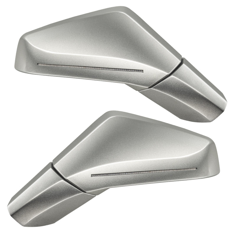 Oracle 05-13 Chevy Corvette C6 Concept Side Mirrors - Light Tarnished Silver Metallic (67U)