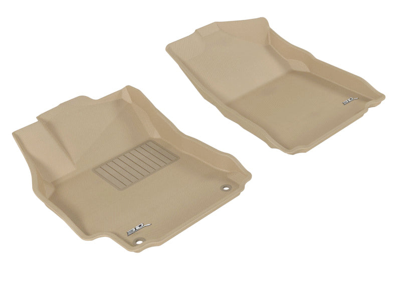 3D MAXpider 2012-2014 Toyota Camry/Camry Hybrid Kagu 1st Row Floormat - Tan