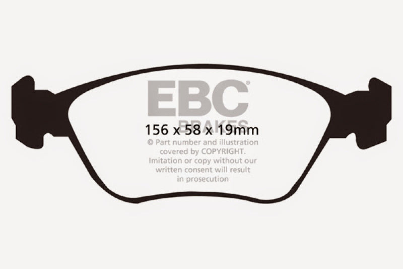 EBC 98-05 Volvo C70 2.3 Turbo T5 (16in Wheels) Greenstuff Front Brake Pads