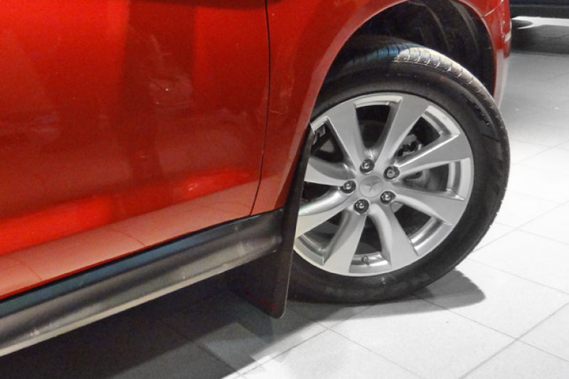 Rally Armor 10-19 Mitsubishi Outlander Sport/ASX/RVR Black UR Mud Flap w/ Red Logo