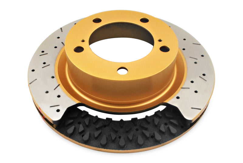 DBA 2006 Mitsubishi Montero 3.8L V6 Rear Drilled & Slotted 4000 Series Rotor