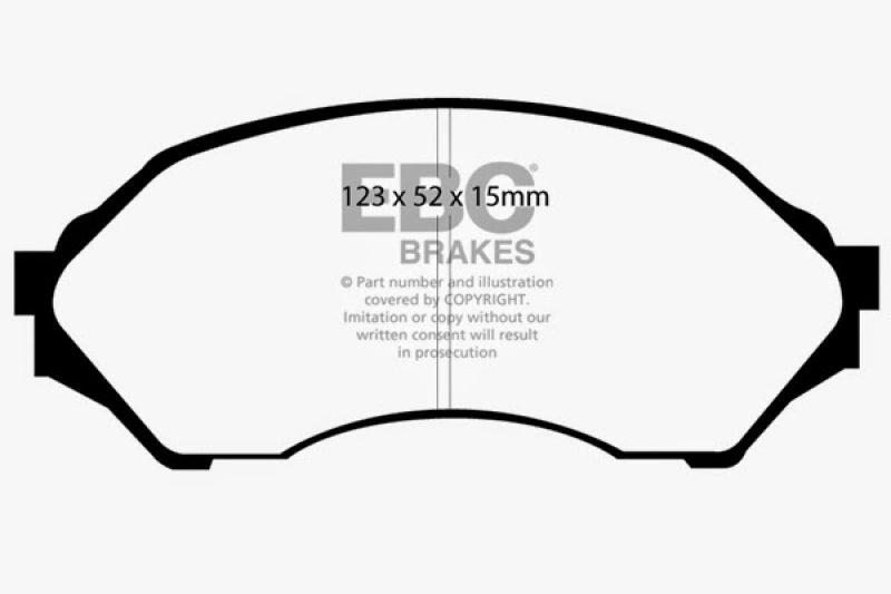 EBC 99-02 Mazda Protege 1.6 Redstuff Front Brake Pads