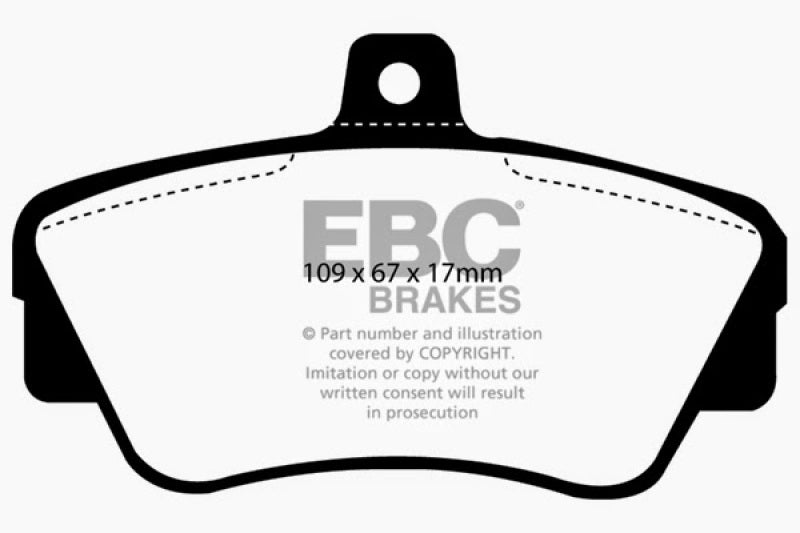 EBC 90-94 Mazda Protege 1.8 (Rear Rotors) Redstuff Rear Brake Pads