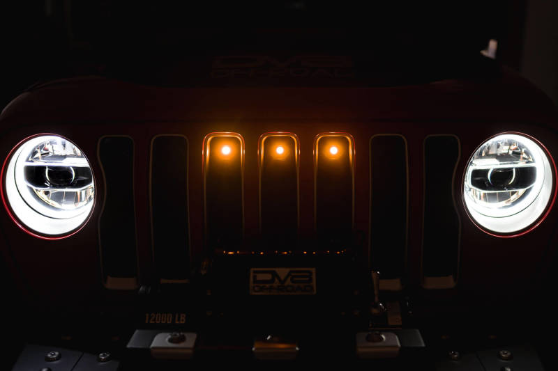 DV8 Offroad 2020+ Jeep JT Grill Amber Marker Lights