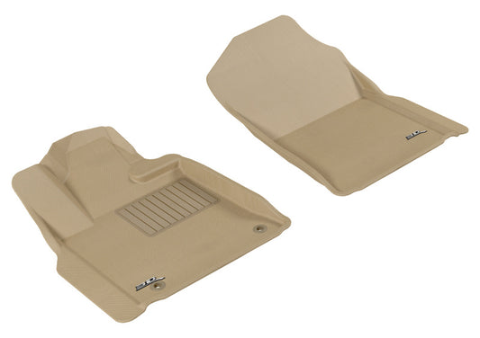 3D MAXpider 2012-2020 Toyota Tundra Reg/DBL/Crewmax/Sequoia Kagu 1st Row Floormat - Tan