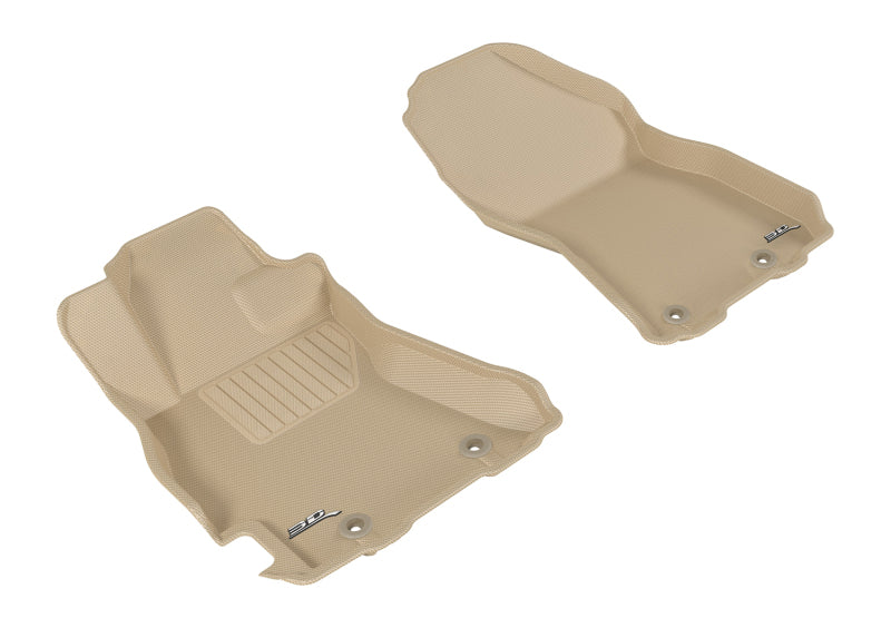 3D MAXpider 2015-2019 Subaru Legacy/Outback Kagu 1st Row Floormat - Tan