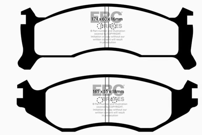 EBC 91-93 Chrysler Fifth Avenue 3.8 Greenstuff Front Brake Pads