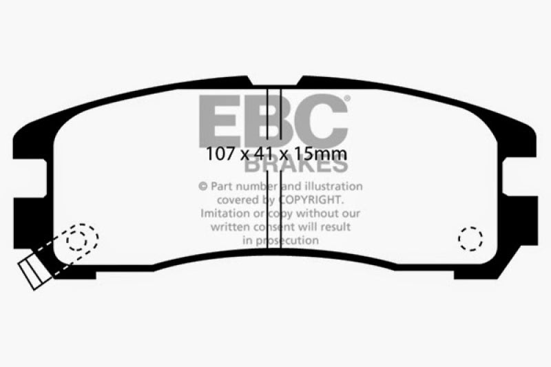 EBC 92-96 Mitsubishi Expo Greenstuff Rear Brake Pads