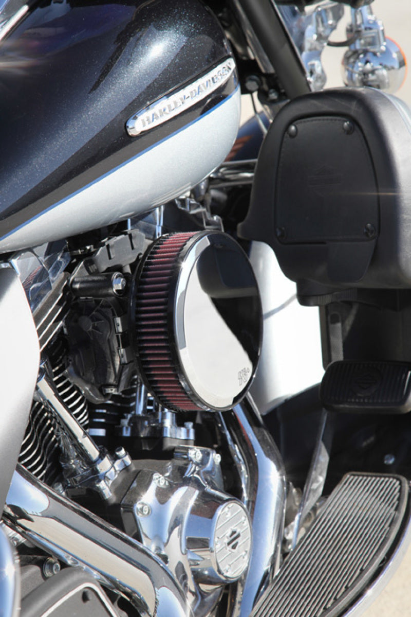 K&N Street Metal Intake System for Harley Davidson - Color (Red) - Style (Round) - Size (6-9) - Weld