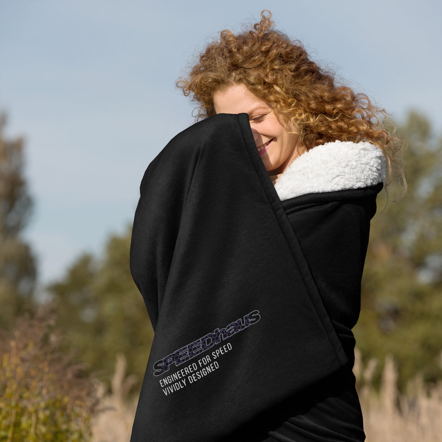 SPEEDhaus Purple Premium sherpa blanket