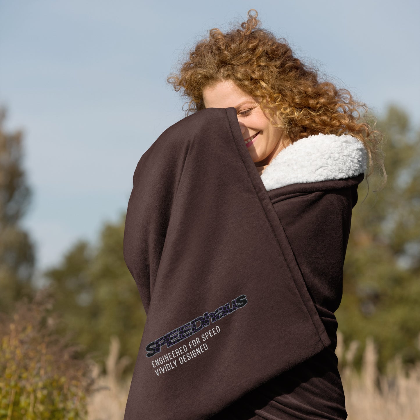 SPEEDhaus Purple Premium sherpa blanket