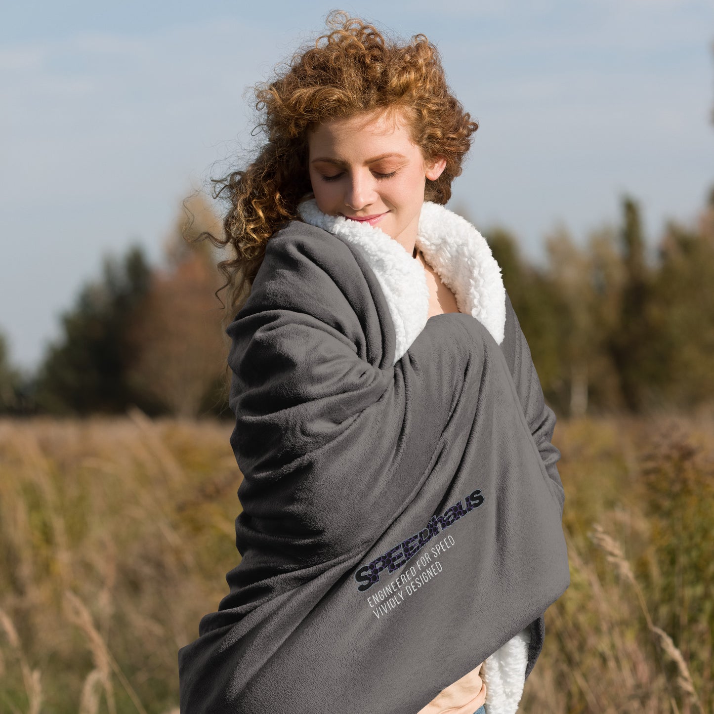SPEEDhaus Purple Premium sherpa blanket