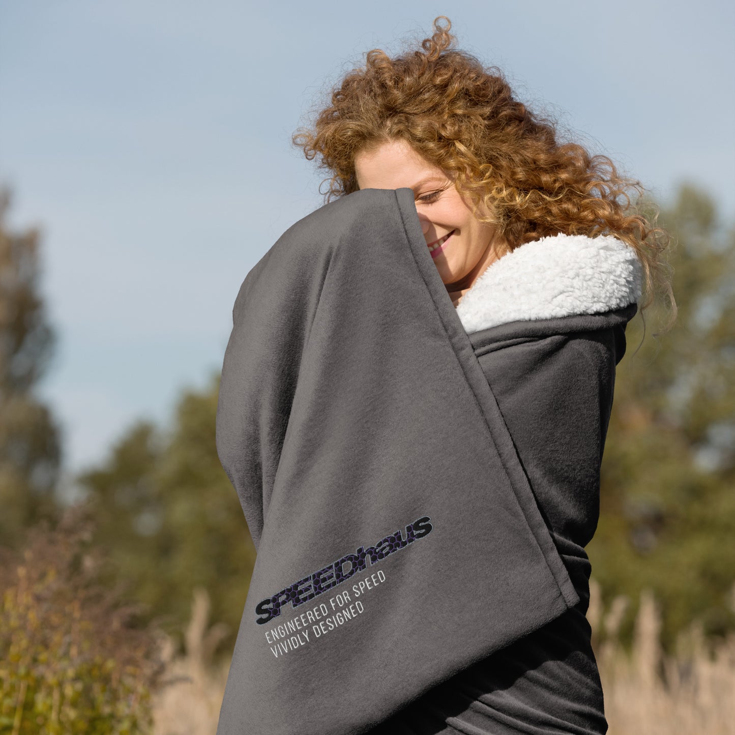 SPEEDhaus Purple Premium sherpa blanket