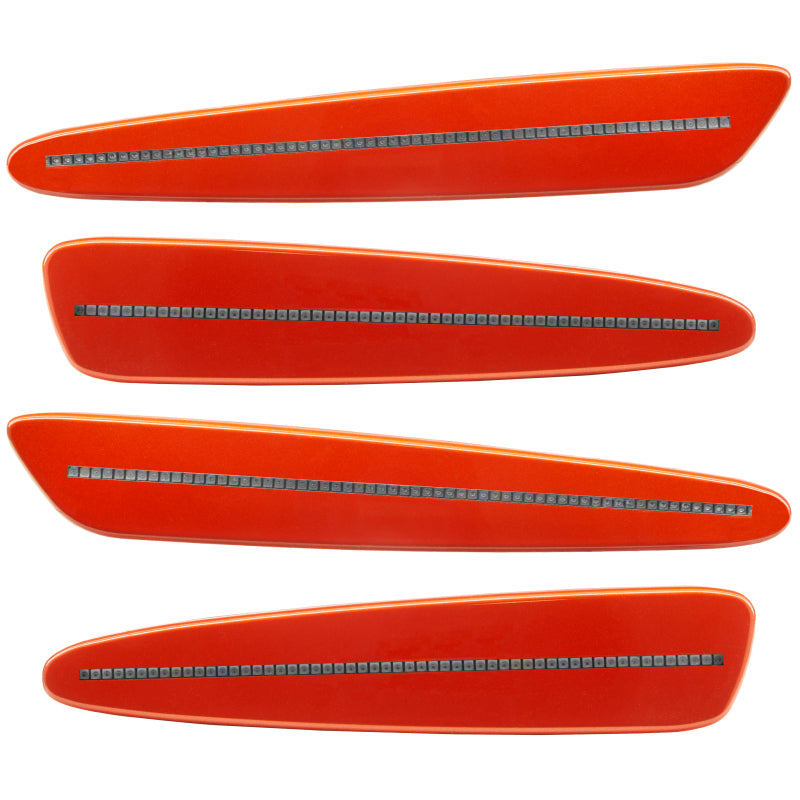 Oracle 05-13 Chevy Corvette C6 Concept Sidemarker Set - Clear - Inferno Orange Metallic (GCR)