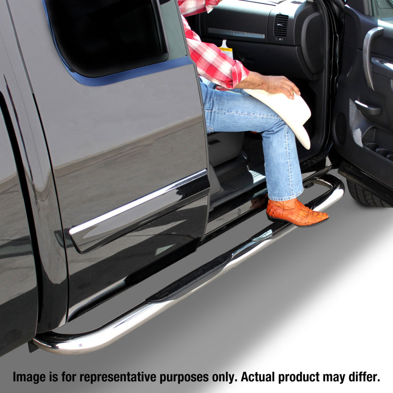 Go Rhino 19-20 Chevrolet Silverado 1500 4000 Series SideSteps - Cab Length - Chrome
