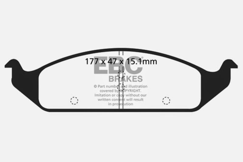 EBC 95-97 Chrysler Cirrus 2.4 (14in Wheels) Redstuff Front Brake Pads
