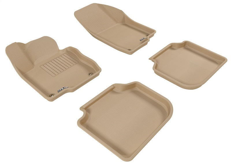 3D Maxpider 12-19 Volkswagen Passat Kagu 1st & 2nd Row Floormat - Tan