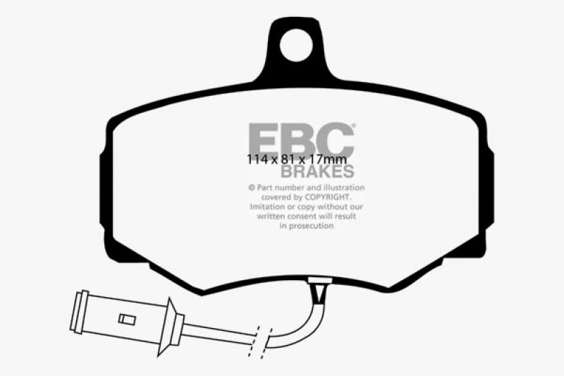 EBC 86-87 Jaguar XJ6 3.6 Redstuff Front Brake Pads