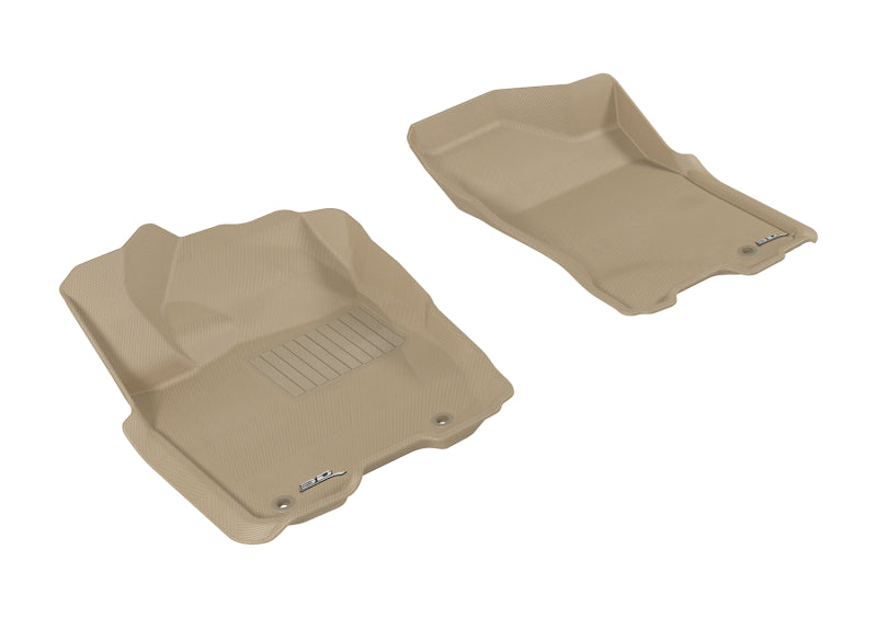 3D MAXpider 2009-2015 Nissan Titan King/Crew Cab Kagu 1st Row Floormat - Tan